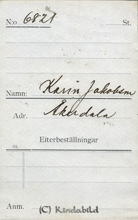 Karin Jakobsson Åkerdala
Karin Jakobsson Åkerdala
Nyckelord: Jakobsson Åkerdala
