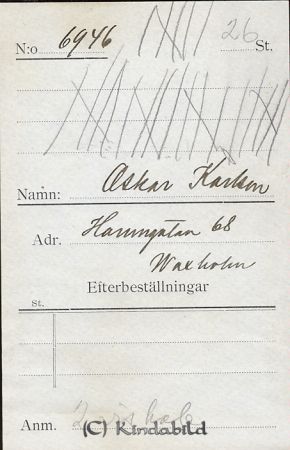 Oskar Karlsson Hamngatan 69 Waxholm
Oskar Karlsson Hamngatan 69 Waxholm
Nyckelord: Karlsson Waxholm