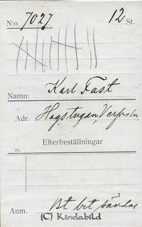 Karl Fast Hagstugan Verfveln
Karl Fast Hagstugan Verfveln
Nyckelord: Fast Hagstugan