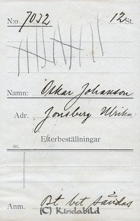 Oskar Johansson Jonsberg Ulrika
Oskar Johansson Jonsberg Ulrika
Nyckelord: Johansson Jonsberg