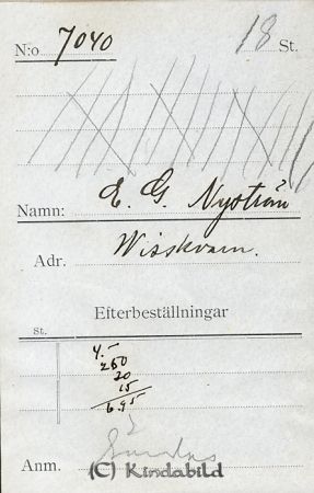 E G Nyström Wisskvarn
E G Nyström Wisskvarn 
Nyckelord: Nyström Wisskvarn