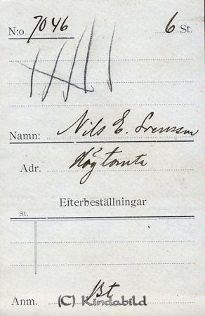 Nils E Svensson Högtomta
Nils E Svensson Högtomta
Nyckelord: Svensson Högtomta