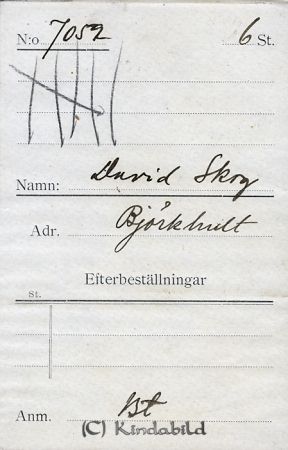 David Skog Björkhult
David Skog Björkhult
Nyckelord: Skog Björkhult