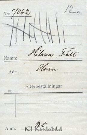 Hilma Fält Horn
Hilma Fält Horn
Nyckelord: Fält Horn