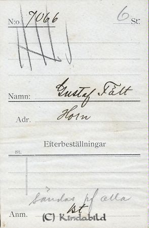 Gustaf Fält Horn
Gustaf Fält Horn
Nyckelord: Fält Horn