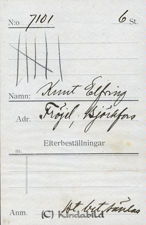 Knut Elfving Fröjel Björkfors
Knut Elfving Fröjel Björkfors
Nyckelord: Elfving Fröjel