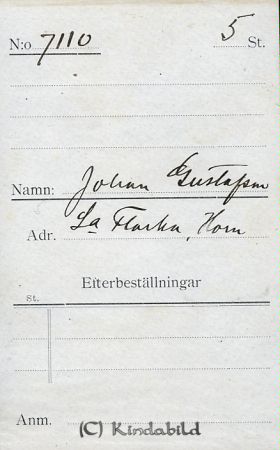 Johan Gustafsson L:a Flarka Horn
Johan Gustafsson L:a Flarka Horn
Nyckelord: Johan Gustafsson