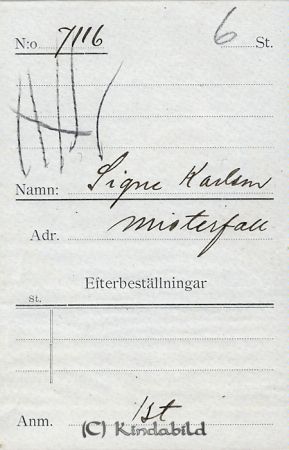 Signe Karlsson Misterfall
Signe Karlsson Misterfall
Nyckelord: Karlsson Misterfall