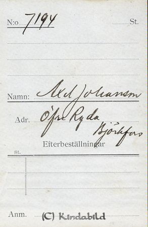 Axel Johansson Öfre Ryda Björkfors
Axel Johansson Öfre Ryda Björkfors
Nyckelord: Johansson Öfre Ryda