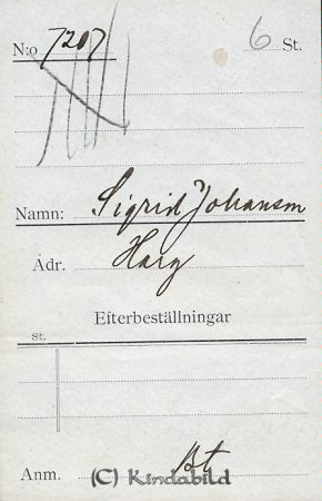 Sigrid Johansson Harg
Sigrid Johansson Harg
Nyckelord: Johansson Harg
