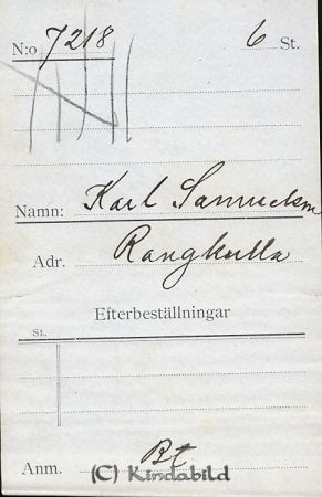 Karl Samuelsson Rangkulla
Karl Samuelsson Rangkulla
Nyckelord: Samuelsson Rangkulla