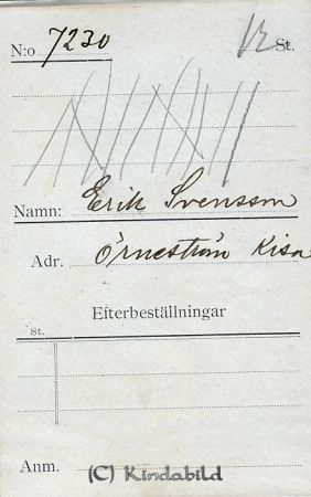 Erik Svensson Örneström Kisa
Erik Svensson Örneström Kisa
Nyckelord: Svensson Örneström