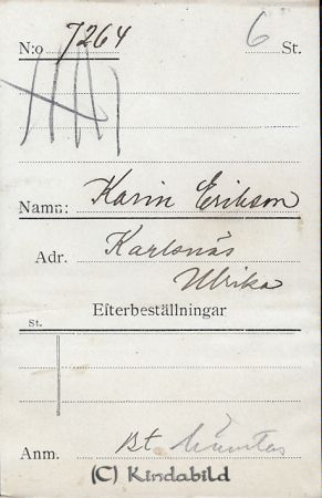 Karin Eriksson Karlsnäs Ulrika
Karin Eriksson Karlsnäs Ulrika
Nyckelord: Eriksson Karlsnäs