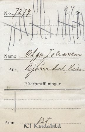 Olga Johansson Björndal Kisa
Olga Johansson Björndal Kisa
Nyckelord: Johansson Björndal