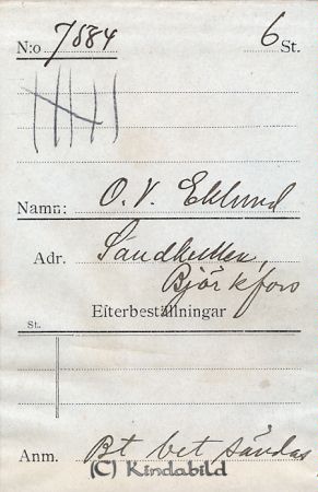 O V  Eklund Sandkullen Björkfors
O V  Eklund Sandkullen Björkfors
Nyckelord: Eklund Sandkullen