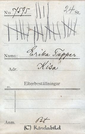 Erika Tapper Kisa
Erika Tapper Kisa
Nyckelord: Tapper Kisa