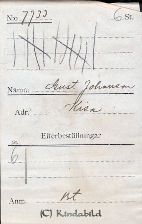 Gust Johansson Kisa
Gust Johansson Kisa
Nyckelord: Gust Johansson