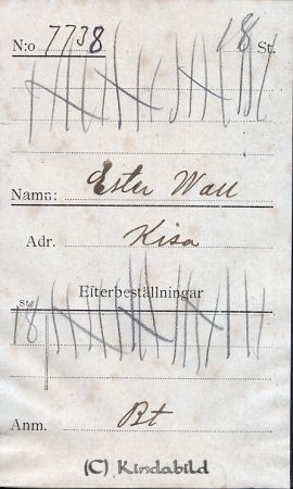Ester Wall Kisa
Ester Wall Kisa
Nyckelord: Wall Kisa