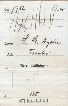 S G Nysten Farsbo
S G Nysten Farsbo
Nyckelord: Nysten Farsbo