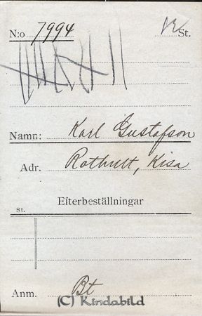 Karl Gustafsson Rothult Kisa
Karl Gustafsson Rothult Kisa
Nyckelord: Gustafsson Rothult