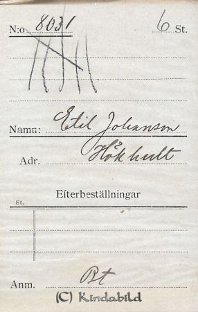 Etil Johansson Hökhult
Etil Johansson Hökhult
Nyckelord: Johansson Hökhult