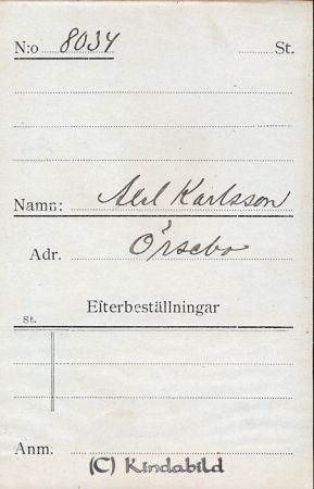 Axel Karlsson Örsebo
Axel Karlsson Örsebo
Nyckelord: Karlsson Örsebo