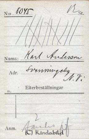 Karl Andersson Svenningeby  N VI
Karl Andersson Svenningeby  N VI
Nyckelord: Andersson Svenningeby