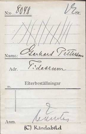 Gerhard Pettersson Tidersrum
Gerhard Pettersson Tidersrum
Nyckelord: Gerhard Pettersson