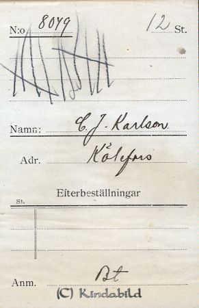 C J Karlsson Kölefors
C J Karlsson Kölefors
Nyckelord: Karlsson Kölefors
