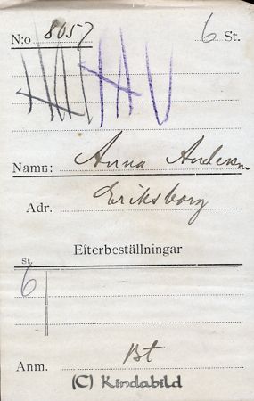 Anna Andersson Eriksborg
Anna Andersson Eriksborg
Nyckelord: Andersson Eriksborg