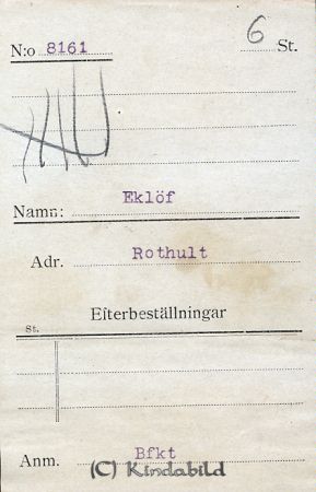 Eklöf  Rothult
Eklöf  Rothult
Nyckelord: Eklöf Rothult