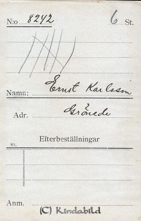 Ernst Karlsson Grönede
Ernst Karlsson Grönede
Nyckelord: Karlsson Grönede