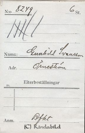 Gunhild Svensson Örneström
Gunhild Svensson Örneström
Nyckelord: Svensson Örneström