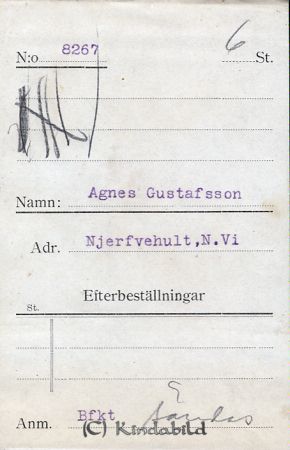 Agnes Gustafsson Njerfvehult   N Vi
Agnes Gustafsson Njerfvehult   N Vi
Nyckelord: Gustafsson Njerfvehult