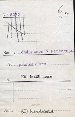 Andersson & Pettersson Bränna Horn
Andersson & Pettersson Bränna Horn
Nyckelord: Andersson och Pettersson