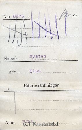 Nysten Kisa
Nysten Kisa
Nyckelord: Nysten Kisa