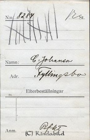 C Johansson Fyllingsbo
C Johansson Fyllingsbo
Nyckelord: Johansson Fyllingsbo
