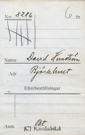 David Hernström Björkhult
David Hernström Björkhult
Nyckelord: Hernström Björkhult