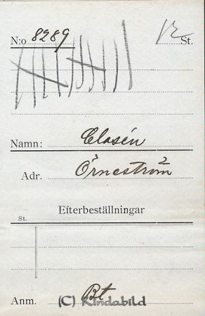 Clasén Örneström
Clasén Örneström
Nyckelord: Clasén Örneström