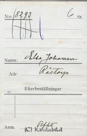 Elsa Johansson Råstorp
Elsa Johansson Råstorp
Nyckelord: Johansson Råstorp