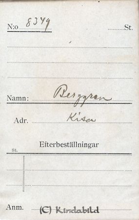Berggren Kisa
Berggren Kisa
Nyckelord: Berggren Kisa