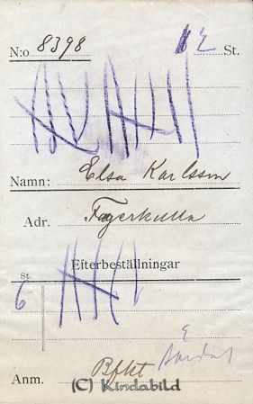 Elsa Karlsson Fagerkulla
Elsa Karlsson Fagerkulla
Nyckelord: Karlsson Fagerkulla