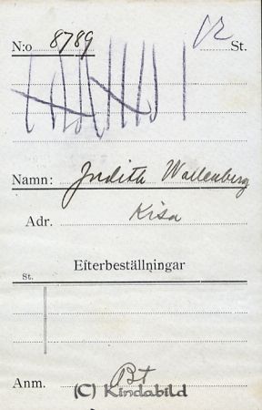 Judith Wallenberg Kisa
Judith Wallenberg Kisa
Nyckelord: Judith Wallenberg