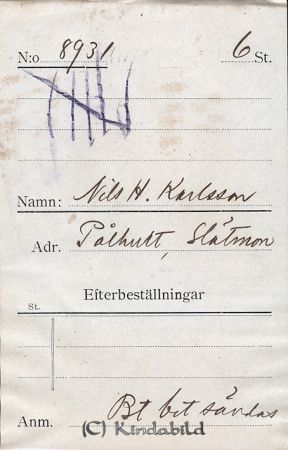 Nils H Karlsson Pålhult Slätmon
Nils H Karlsson Pålhult Slätmon
Nyckelord: Karlsson Pålhult
