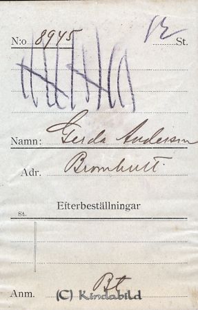 Gerda Andersson Bromhult
Gerda Andersson Bromhult
Nyckelord: Andersson Bromhult
