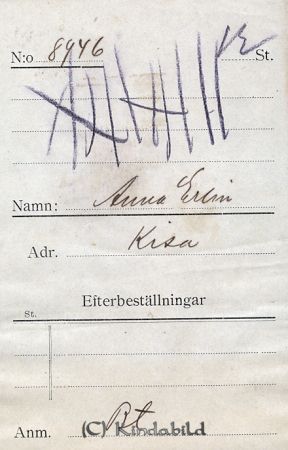Anna Erlin Kisa
Anna Erlin Kisa
Nyckelord: Anna Erlin