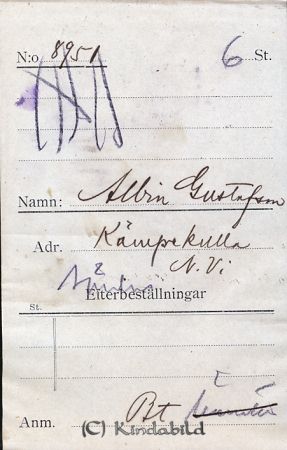 Albin Gustafsson Kämpekulla  N Vi
Albin Gustafsson Kämpekulla  N Vi
Nyckelord: Gustafsson Kämpekulla
