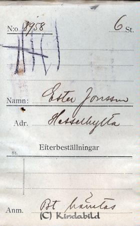 Ester Jonsson Hesselhylta
Ester Jonsson Hesselhylta
Nyckelord: Jonsson Hesselhylta