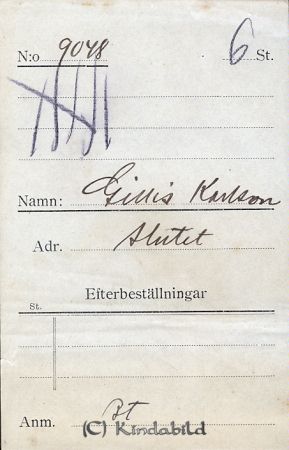 Gillis Karlsson Slutet
Gillis Karlsson Slutet
Nyckelord: Karlsson Slutet