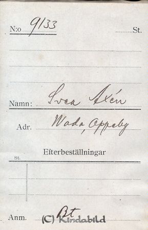 Svea Axén Wada Oppeby
Svea Axén Wada Oppeby
Nyckelord: Axén Wada